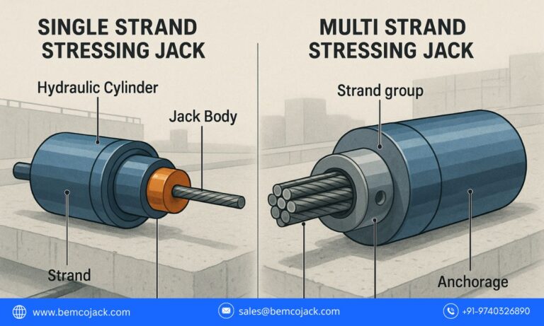 Single Strand vs Multi Strand Stressing Jacks