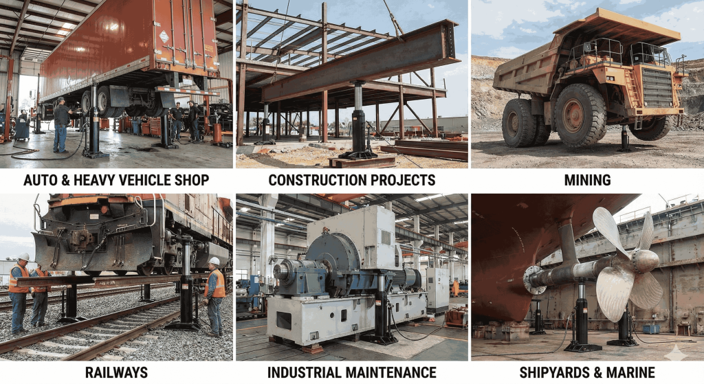 Applications of hydraulic jacks