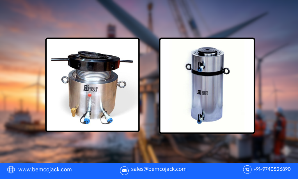 hydraulic jacks for wind turbine